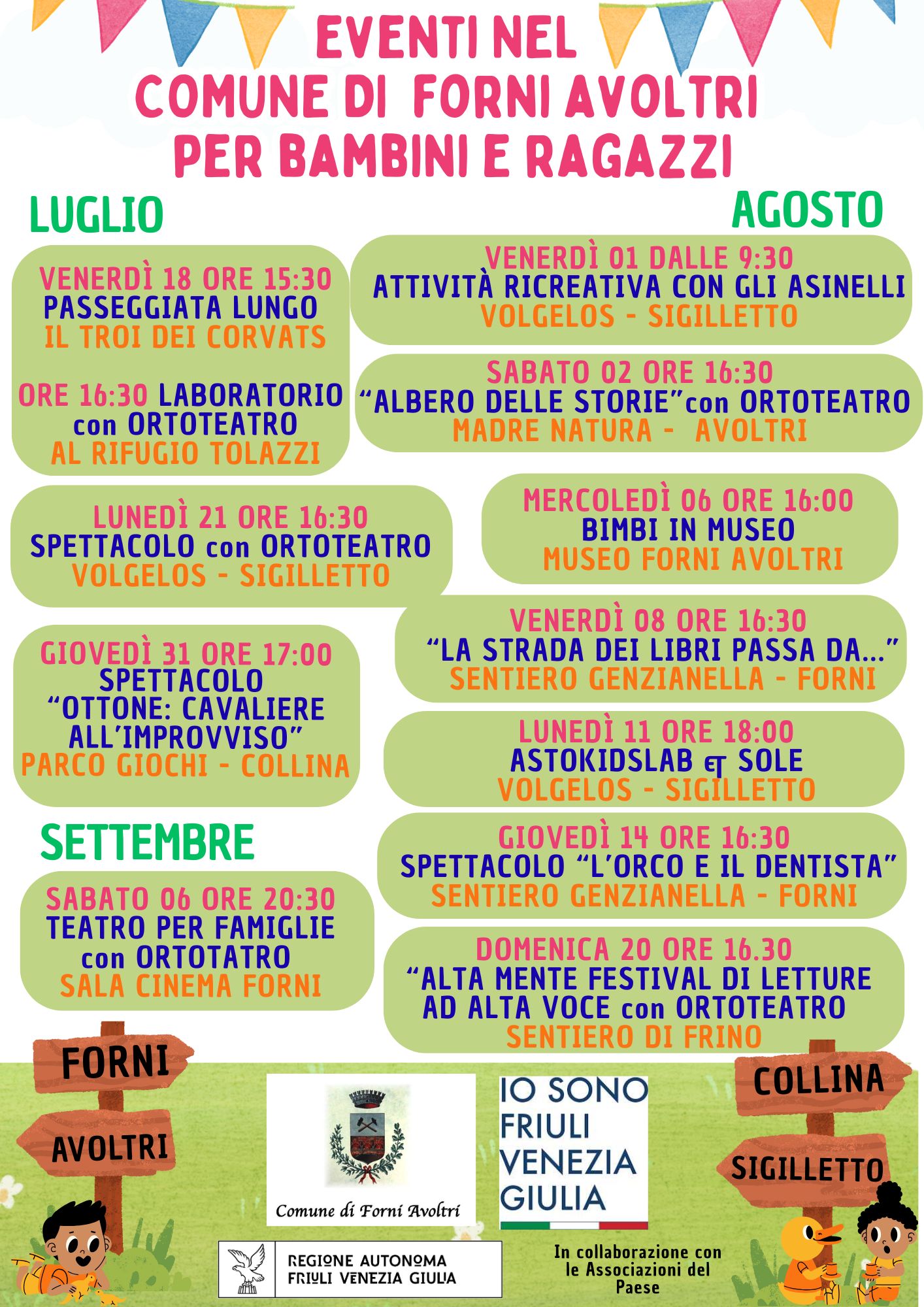 eventi a forni avoltri per bambi ni e ragazzi